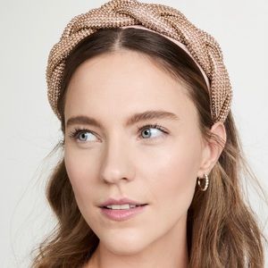 Bijou Rose Gold Diamanté Braided Headband
